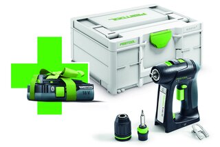 Akku-Bohrschrauber FESTOOL C 18 Basic-4.0 (Aktionsset)
