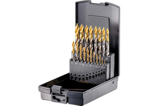 Spiralbohrerset HSS-G mit TIN-Stufenspitze FORTEC
