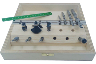 Oberfräser- / Bohrer-Set HWS, 11-teilig