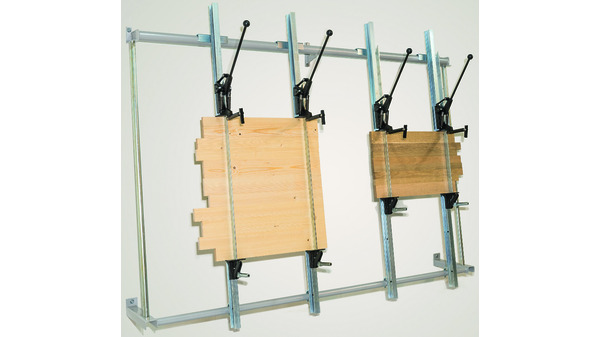 Verleimständer WEISS für Wandbefestigung komplett