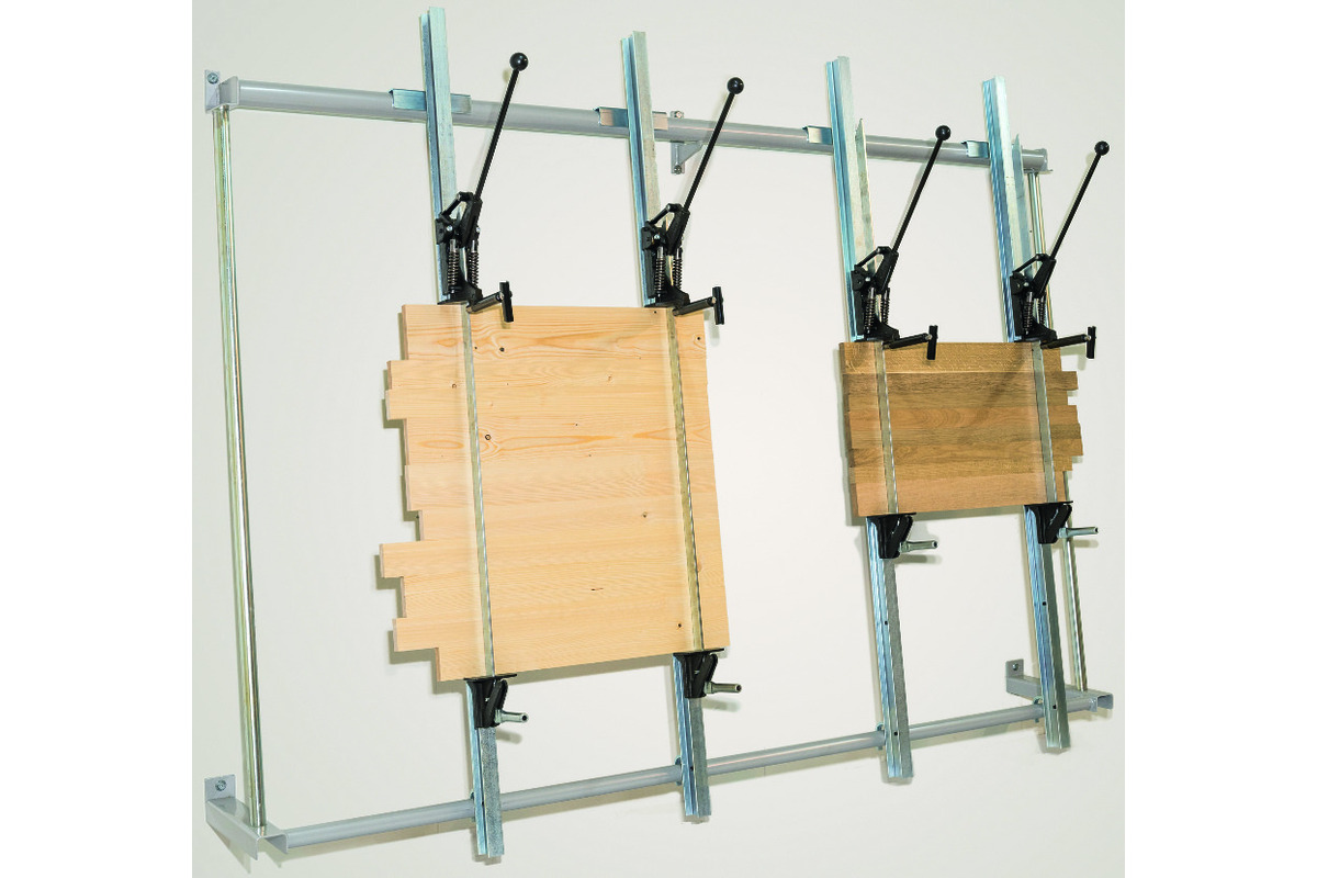 Verleimständer WEISS für Wandbefestigung komplett