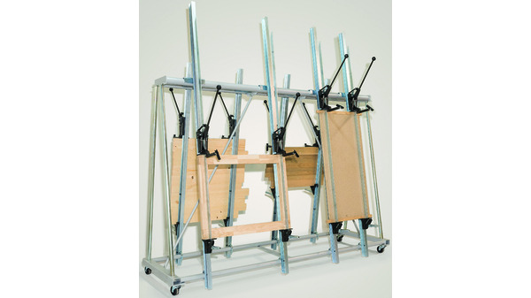 Verleimständer WEISS fahrbar komplett