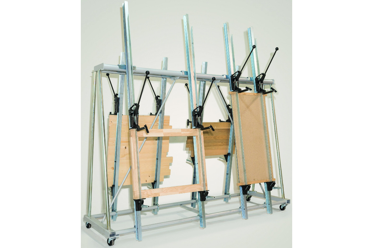 Verleimständer WEISS fahrbar komplett