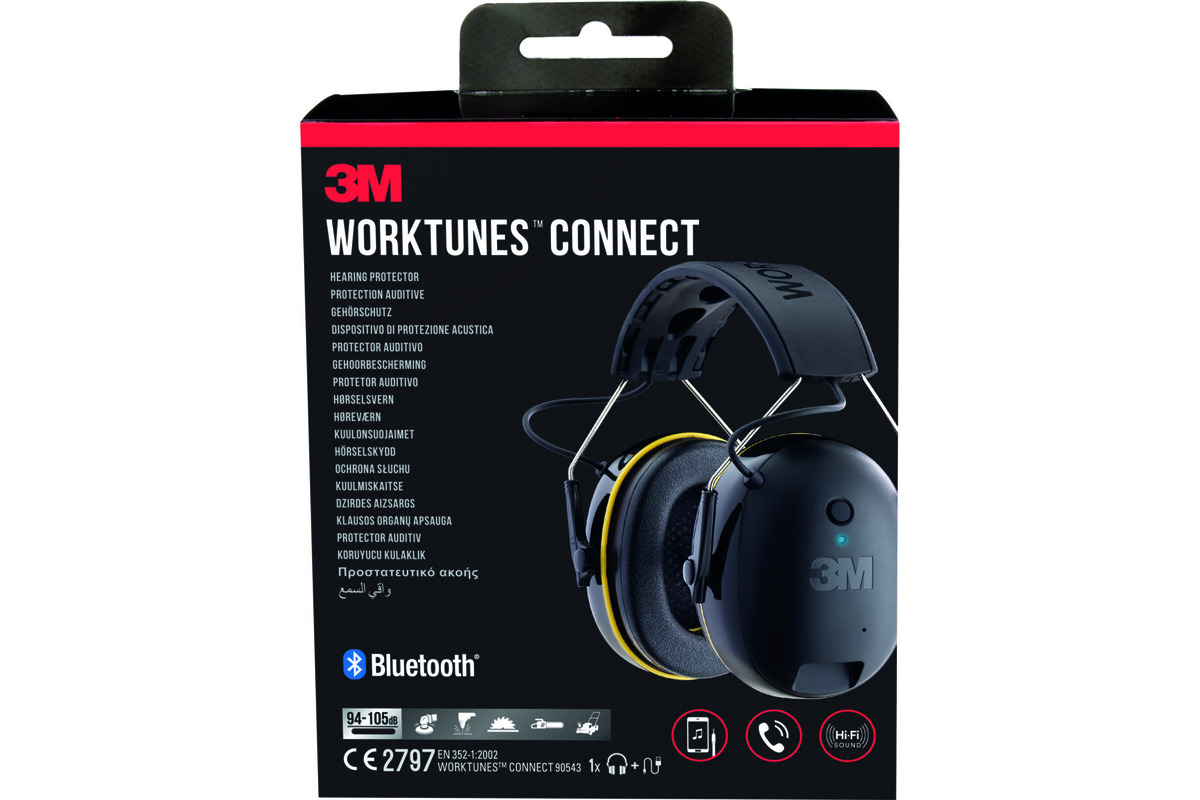 Kabelloser Kapselgehörschützer mit Bluetooth-Technologie 3M™ WorkTunes™ Connect