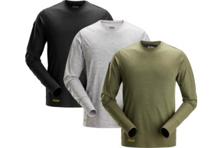 Langarm-Shirt aus Merinowolle SNICKERS 2451