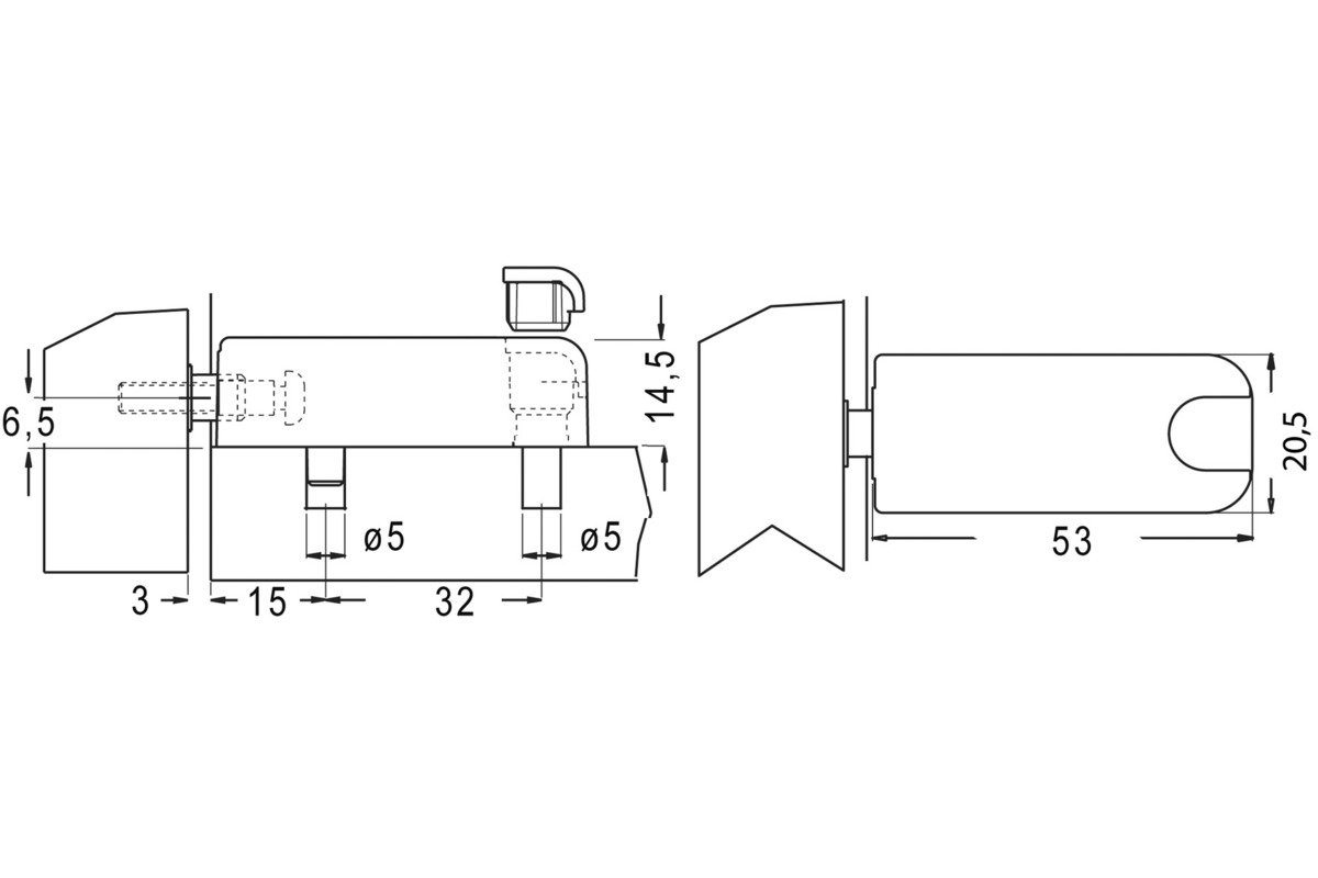 Automatische Druck-Schnäpper Click für grifflose Möbeltüren