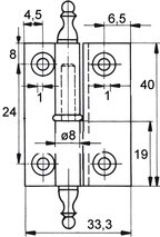 Möbelbänder FS, Rollendurchmesser 8 mm