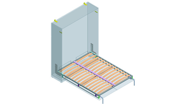 Schrankbettsystem Doppelbett längs OK-LINE Dynamic