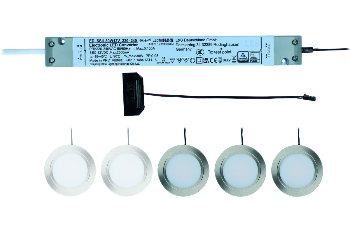 12 V Einbauschalter mit LED