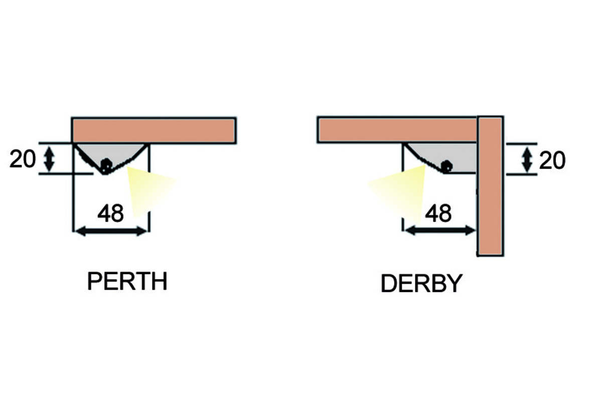 LED Anbauprofile L&S Perth/Derby mit Lichtblende
