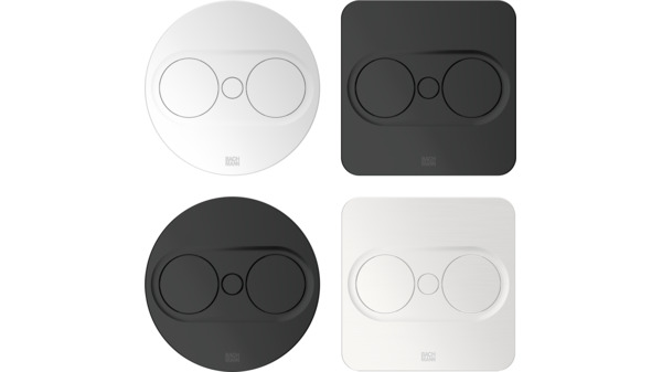 Einbausteckdose BACHMANN Twist 2 rund/eckig, USB