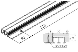 Doppellaufschiene HAWA Clipo 16