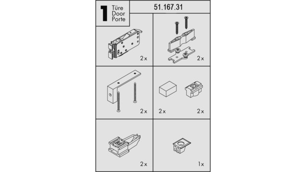 Schiebetürbeschläge HAWA Divido 80 H DS1