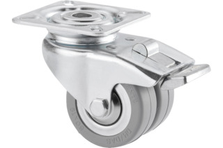 Doppel-Lenkrollen mit Feststeller