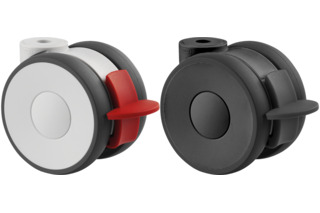 Doppellenkrollen Linea 65 mit Radanbindung und Feststeller