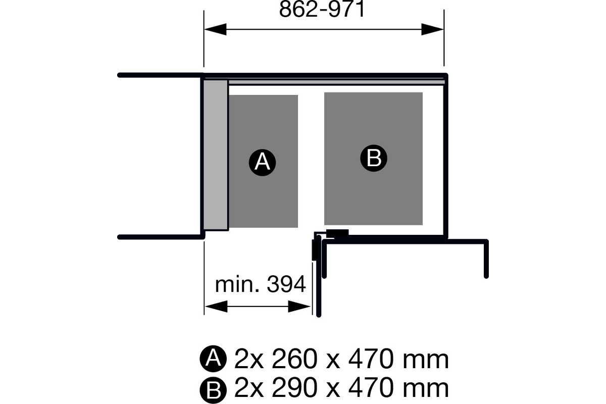 Einhängetablar-Set KESSEBÖHMER Arena Style 450