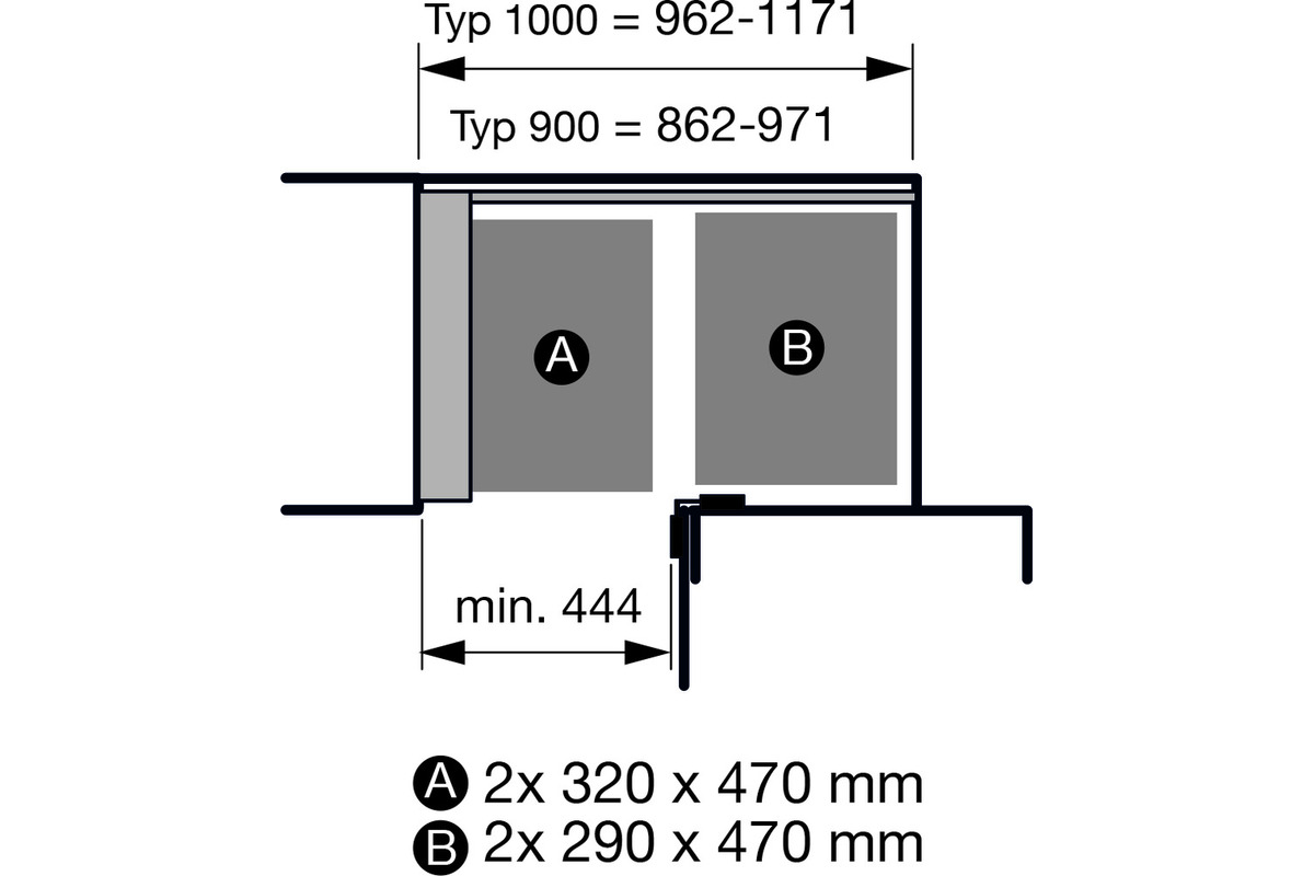 Einhängetablar-Set KESSEBÖHMER Arena Style 500