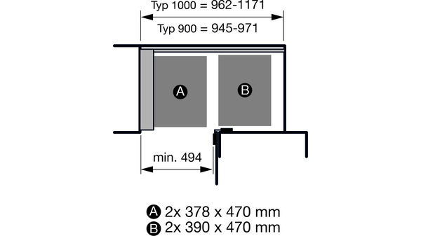 Einhängetablar-Set KESSEBÖHMER Arena Style 550/600