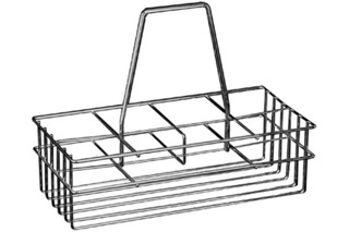 Flaschentragkorb 8-teilig verchromt für BLUM