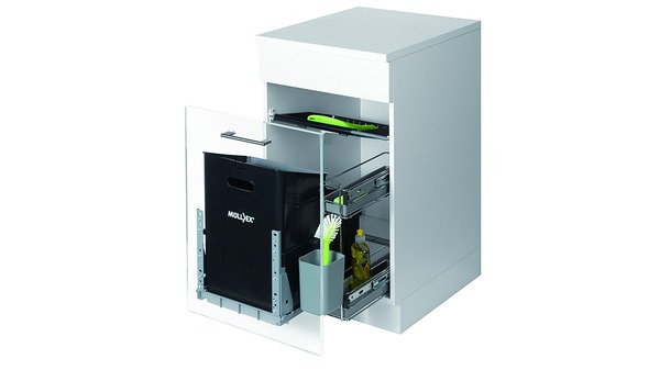 Abfall-Auszugsystem MÜLLEX OEKONOM 35/2/2 mit Putzmittelauszug