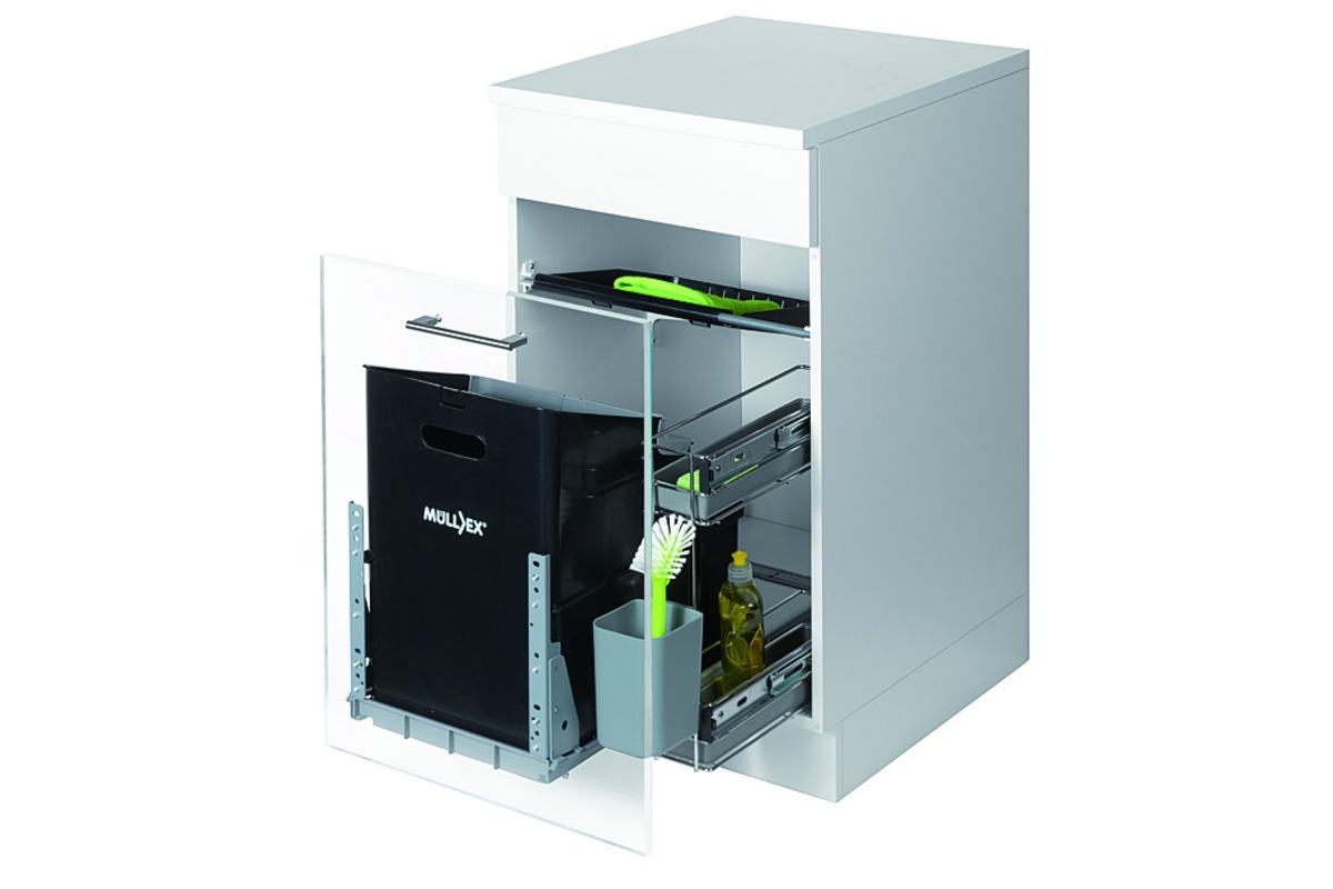 Abfall-Auszugsystem MÜLLEX OEKONOM 35/2/2 mit Putzmittelauszug