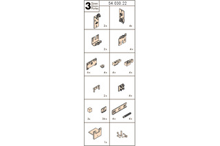 Garnitur HAWA Creation 25 H IS/FS, für 3 Türen