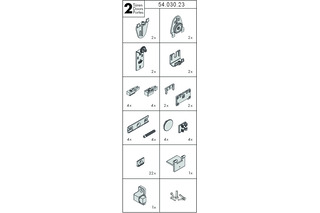 Garnitur HAWA Creation 25 GAK/H IS/FS, für 2 Türen
