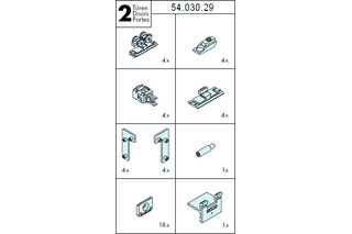 Garnitur HAWA Regal C 26 GR IS, für 2 Türen