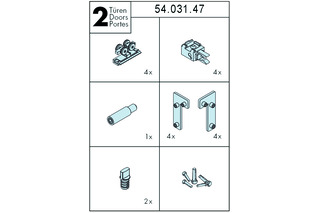 Garnitur HAWA Clipo 26 GR IS, für 2 Türen