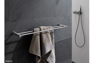 Doppelhandtuchhalterset, 2 Endhalter, PHOS