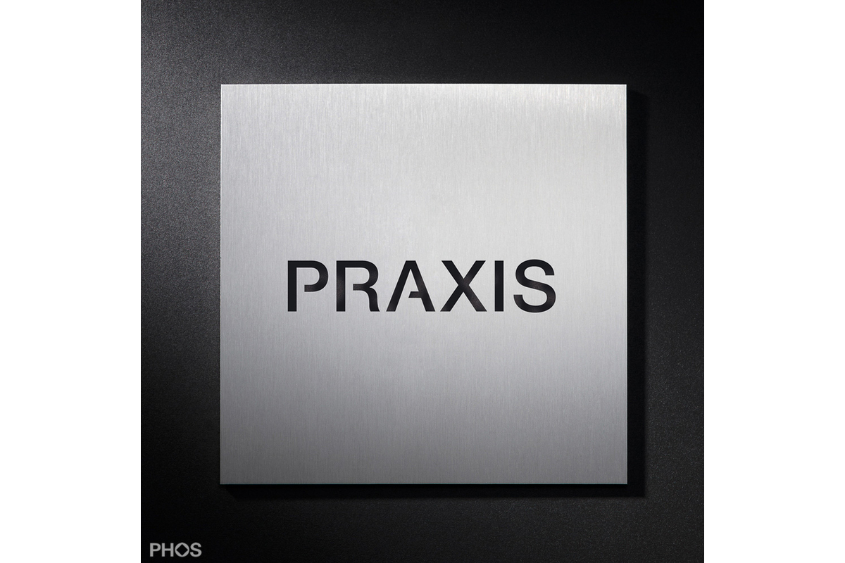Piktogrammschild ''PRAXIS'', PHOS