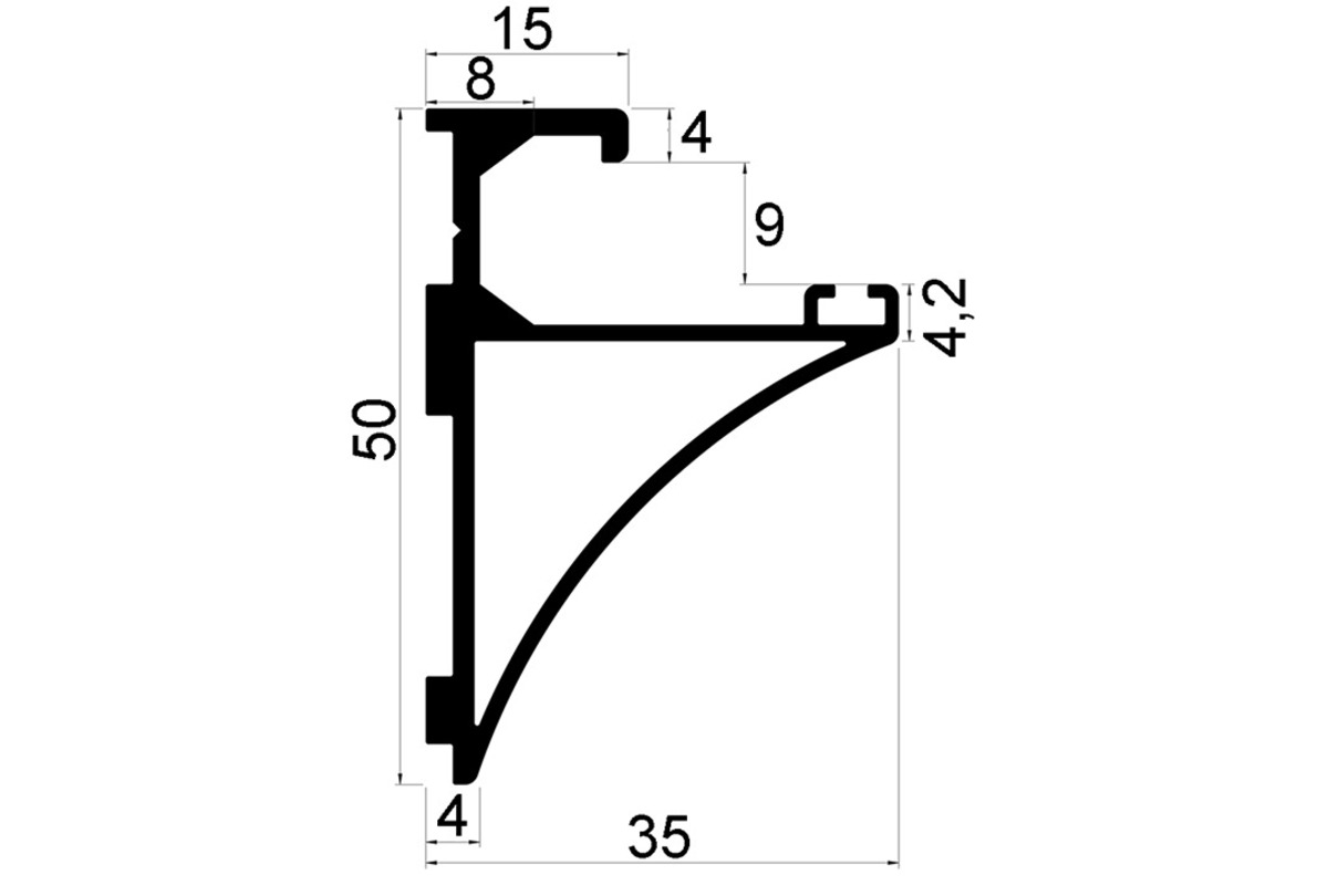 Glastablar-Trägerprofile OK-LINE