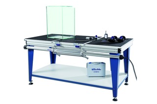 Glasklebetisch Deluxe Verifix® für die 45°/90° Verklebung