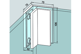 Verbindungsbeschlag PT 80 Eckbeschläge für Ganzglasanlagen DORMA GLAS Universal