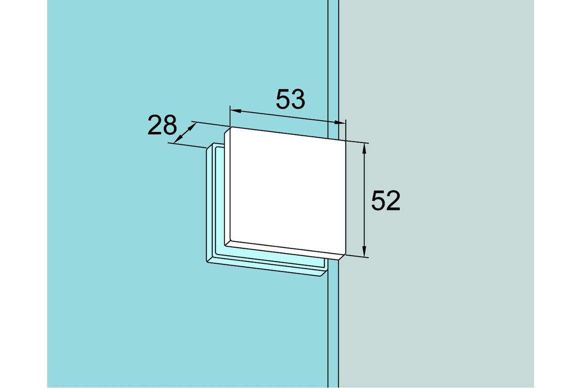 Schraubhalterungen DORMA GLAS PT 90