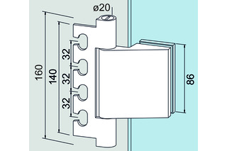 Glastürband DORMA GLAS Office Classic