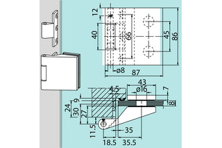 Glastürband DORMA GLAS Office Classic