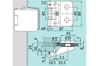 Glastürband DORMA GLAS Office Junior