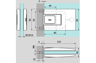Pendeltürbänder DORMA GLAS TENSOR