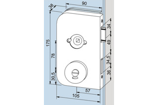 Glastürschloss DORMA GLAS Office Junior