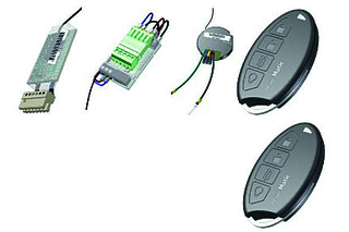 Set mit elektronischem Schloss, Funk-Handsendern und Funk-Taster