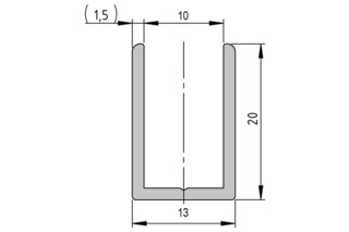 Glasabschluss-U-Profile