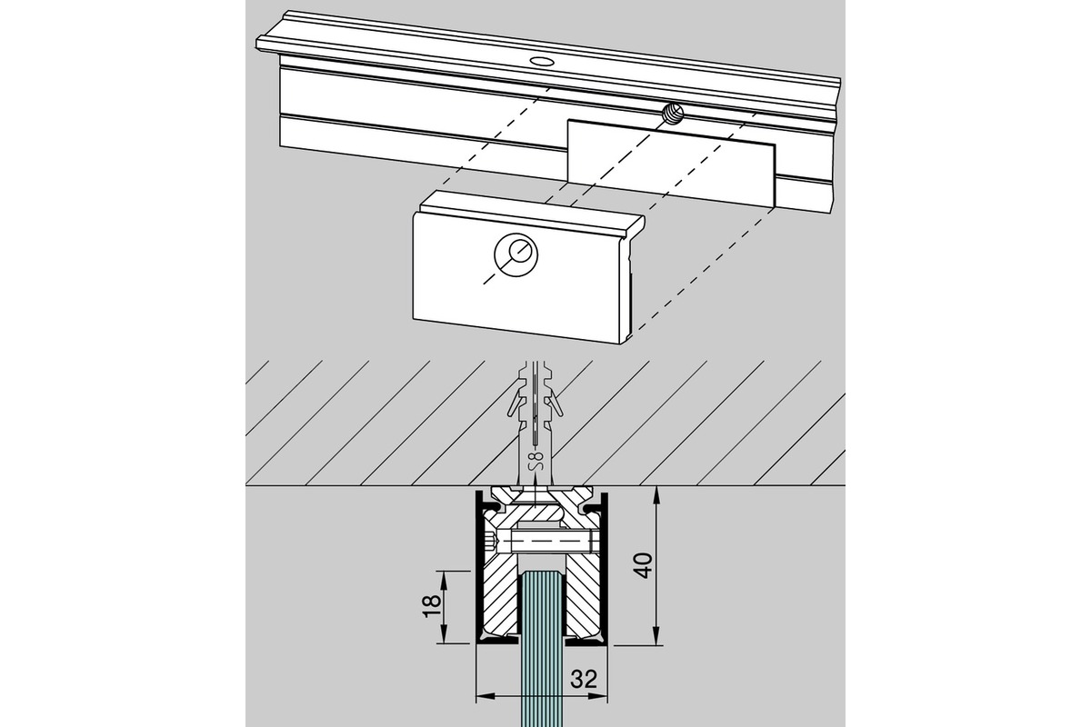 Wandanschlussprofil-System DORMA GLAS