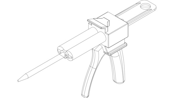Automix-Pistole für VSG-Kleber DORMA GLAS