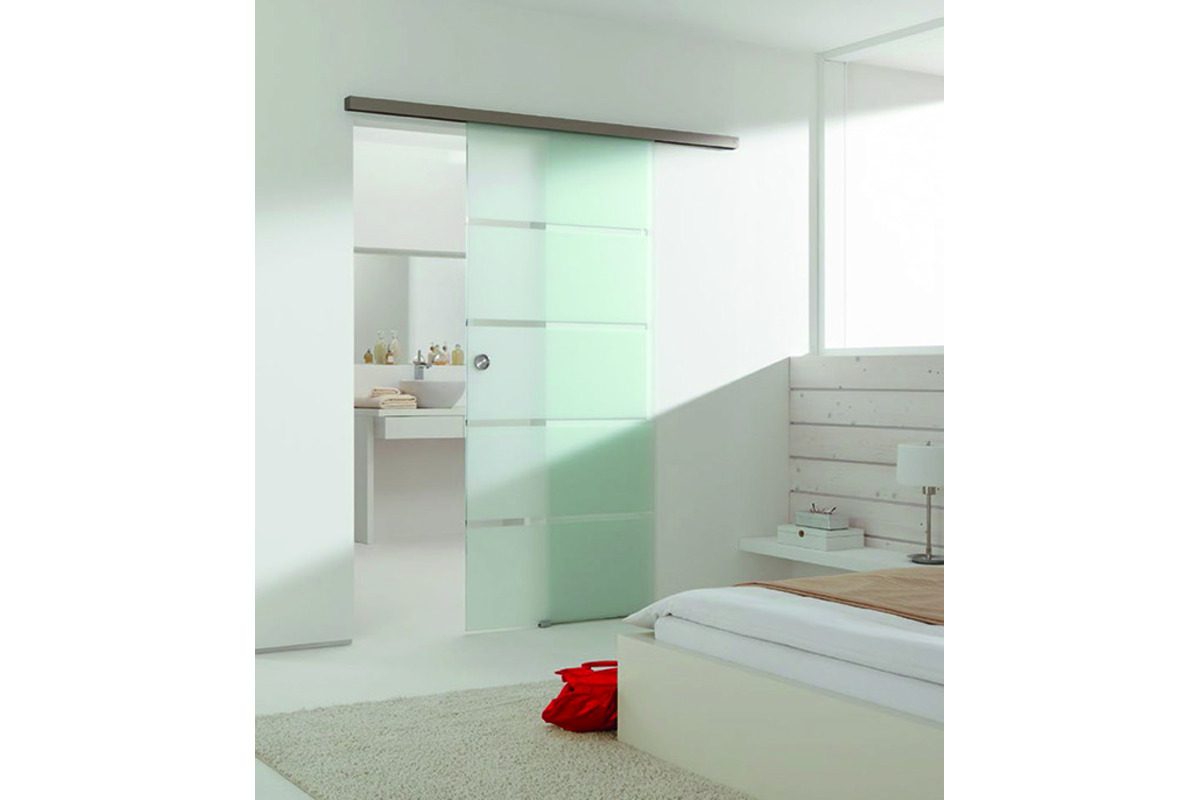 Komplett-Set Schiebetürbeschläge DORMA GLAS MUTO 150, Wandmontage