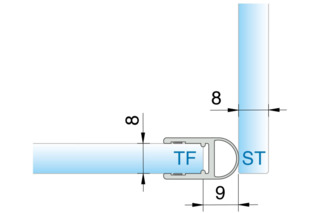 Duschtürdichtungen für 90° und 180° Glasanschlüsse PAULI+SOHN 8861