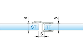 Duschtürdichtungen 180° mit Anschlag PAULI+SOHN 8857