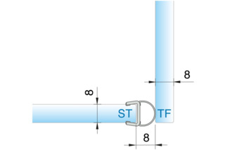 Duschtürdichtungen 90° PAULI+SOHN 8861
