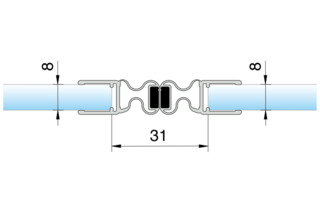 Magnetduschtürdichtung flexibel 90-180° PAULI+SOHN 8874