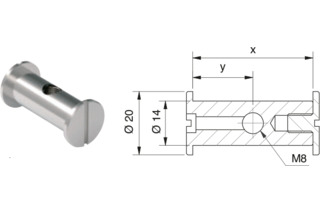 Querdübel PAULI+SOHN für Pfosten-/ Kämpferprofile